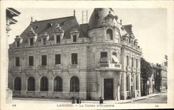 VINTAGE POSTCARD Langres Bank the Savings bank