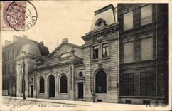 VINTAGE POSTCARD Bank Lille Savings bank