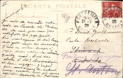 VINTAGE POSTCARD Montpellier Bank the Savings bank and the Giral place