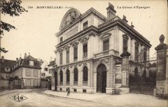 VINTAGE POSTCARD Bank Montbeliard Savings bank