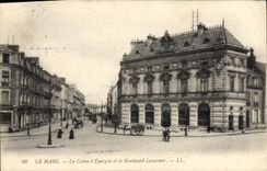 VINTAGE POSTCARD Bank Mans the Savings bank and the Levasseur boulevard