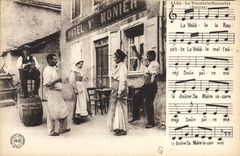 CPA Folklore La Vouale la Rouzette Bourree