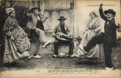 CPA Folklore Auvergne Bourree