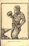 VINTAGE POSTCARD Fantasy Illustrator Missions of AEF the Briault apprentice