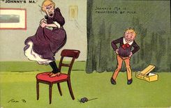 VINTAGE POSTCARD Fantasy Illustrator Johnny' S My