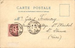 VINTAGE POSTCARD Fantasy Illustrator the Old man Paris Street of the remaprts