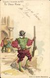 VINTAGE POSTCARD Fantaisie Illustrator the Paris Old man World Fair of 1900 Keeps District Renaissance