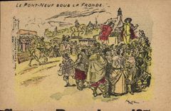 VINTAGE POSTCARD Fantasy Illustrator the New Bridge pennies the Sling