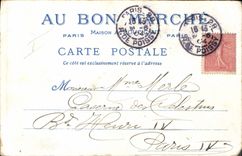 VINTAGE POSTCARD Fantaisie Illustrator the Paris Old man Places the Pre one At the Clerks