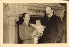 VINTAGE POSTCARD Three Monseigneur generations the Duke of Own way SAR the Count of Paris Prince Henri de France