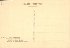 CPA Trois generations Monseigneur le Duc de Guise SAR le Comte de Paris Le Prince Henri de France 