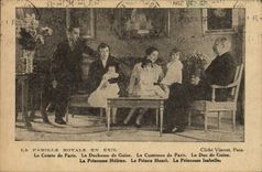 VINTAGE POSTCARD the royal family in exile Count de Paris Duchess of Own way