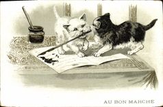 CPA Chat Chats Chaton Au Bon Marche Boucicaut Paris 