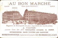 Gatito de los gatos del gato de la POSTAL de la VENDIMIA con el buen mercado Boucicaut París