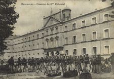 VINTAGE POSTCARD Militaria Brignoles Barracks of the 8th colonial one