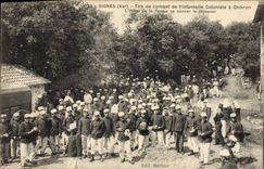 CPA Militaria Signes Tirs de combat de l'infanterie coloniale a Chibron L'hotel de la ferme va sonner le dejeuner 