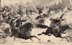 VINTAGE POSTCARD Militaria Our goumiers in action