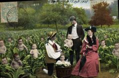 CPA Fantaisie Enfants Bebe Femme 