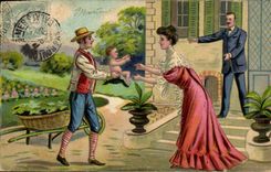 CPA Fantaisie Enfants Bebe Femme