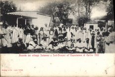 VINTAGE POSTCARD Negro black Man Ricordo dei Villaggi Sudanesi E Southern Oranesi all Esposizione di Torino 1902