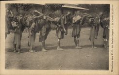 VINTAGE POSTCARD Negro black Man Missions of PP of the Saint Spirit the stone drudgery