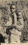 VINTAGE POSTCARD Negro black Woman African Colonies a new mother