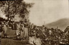 VINTAGE POSTCARD Negro black Man Congregation of Joseph Saint of Cluny Nossi Be In round in a black village Nossi-Be Madagascar