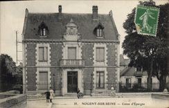 VINTAGE POSTCARD Bank Savings bank Nogent on the Seine