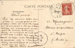 VINTAGE POSTCARD Bank Savings bank and boulevard of Narbonne Freedom