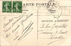 VINTAGE POSTCARD Bank Savings bank Nantes