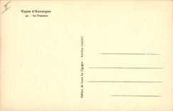 Folklore de Auvergne de la POSTAL de la VENDIMIA el caballo del haymaking