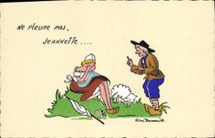 VINTAGE POSTCARD Fantaisie Bossaert Illustrator does not cry Jeannette