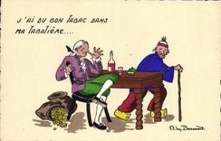 VINTAGE POSTCARD Fantaisie Bossaert Illustrator I have good tobacco in my snuffbox