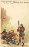 VINTAGE POSTCARD Fantasy Illustrator the Paris Old man World Fair of 1900 Corps of guard