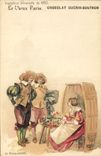 VINTAGE POSTCARD Fantasy Illustrator the Paris Old man World Fair of 1900 the bouquetiere