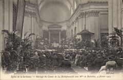 CPA Eglise de la Sorbonne Mariage du Comte de La Rochefoucauld avec Mlle de Richelieu 9 fevrier 1905