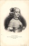 VINTAGE POSTCARD Marie Therese Queen of France girl of Philippe IV of Spain Woman of Louis XIV