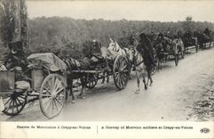 CPA Militaria Convoi de marocains a Crepy en Valois 