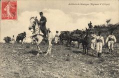 CPA Militaria Artillerie de montagne Regiment d'Afrique 