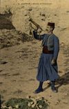 VINTAGE POSTCARD Militaria Algeria Bugle of Riflemen