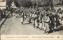 VINTAGE POSTCARD Militaria Turcos goes from there towards the north of Rheims