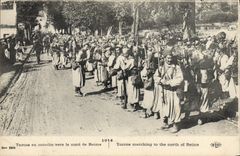 CPA Militaria Turcos en marche vers le nord de Reims 