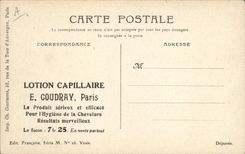 CPA Militaria Tirailleurs algeriens La halte Publicite lotion capillaire Coudray Paris Coiffeur 