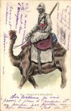 CPA Militaria Tirailleur Mehariste Chameau 