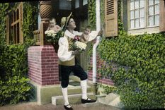 VINTAGE POSTCARD Fantasy Child Baby Man