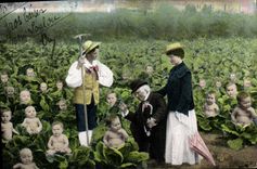 CPA Fantaisie Enfant Bebe Hmme Femme 