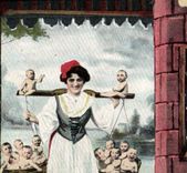 CPA Fantaisie Enfant Bebe Femme