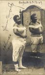 VINTAGE POSTCARD black Woman negro Corset