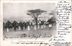 VINTAGE POSTCARD negro Black Man With the exercise vertical Movement of the arms!