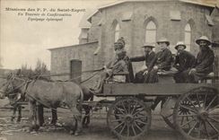 VINTAGE POSTCARD negro Black Man Missions of PP of the Saint Spirit In round of confirmation episcopal Crew